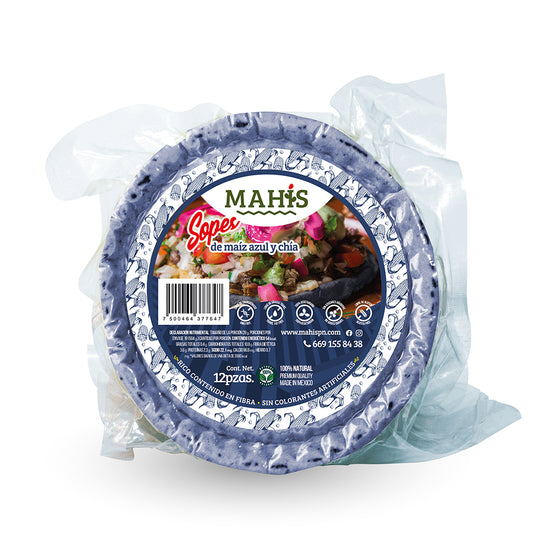 Sopes de Maíz Azul y Chía