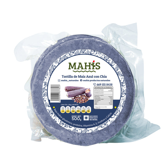 Tortillas de Maíz azul y Chía